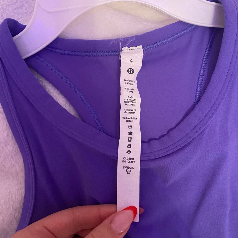 purple racer back lulu tank